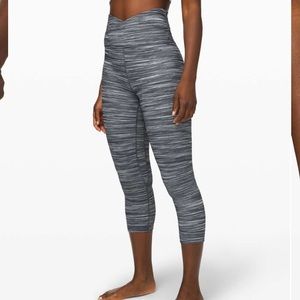 Lululemon Align Crop Cross Waist Mini Space Dye Herringbone
